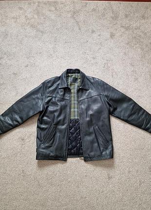 Чоловіча шкіряна куртка genuine leather jacket