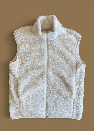 Жилет uniqlo vest teddy/sherpa жилетка шерпа/тедді light pile lined fleece vest
