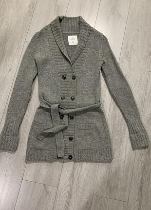 Кардиган жіночий h&m сірий з поясом