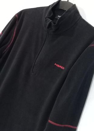 Мужская тонкая флисовая флисовая кофта head пог 54см р. 46-48 / m-l графитовая