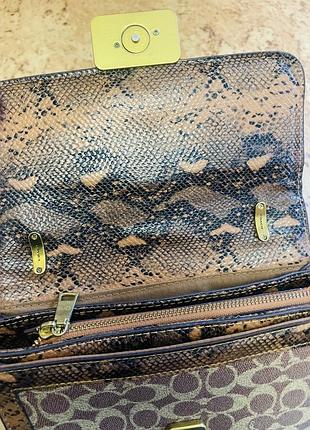 Сумка coach alie shoulder оригінал пітон 5