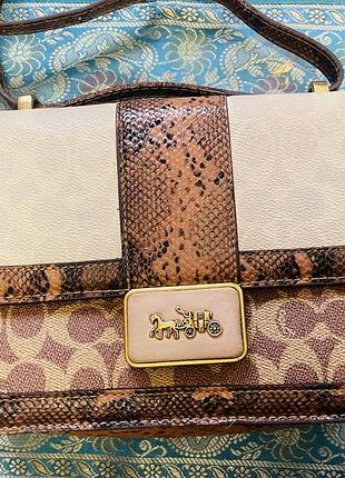 Сумка coach alie shoulder оригінал пітон 2