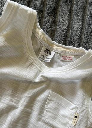 Майка для мальчика zara белая 2