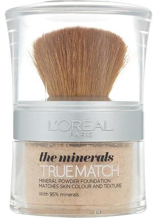 Мінеральна пудра-тональна основа l’oréal true match minerals d1/w1 golden ivory, 10 г