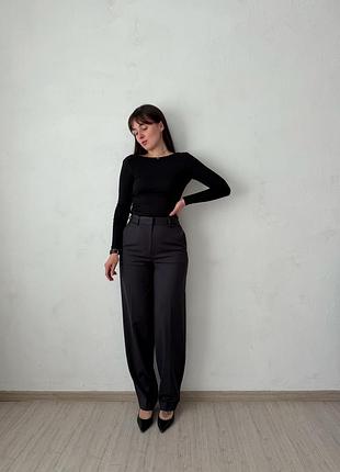 Прямі брюки темного графітового кольору catwalk junkie, повна довжина, класні на дотик, досить щільні