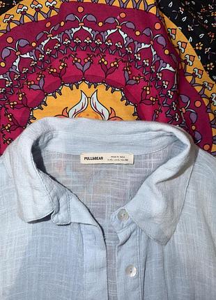 Сорочка жіноча pull&bear блакитна 2
