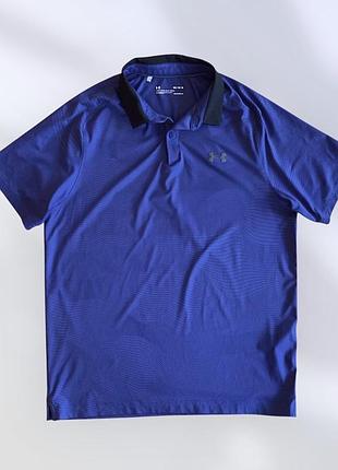 Футболка under armour tech polo t-shirt/tee поло з тонким текстурованим візерунком/смужками, технологія heatgear
