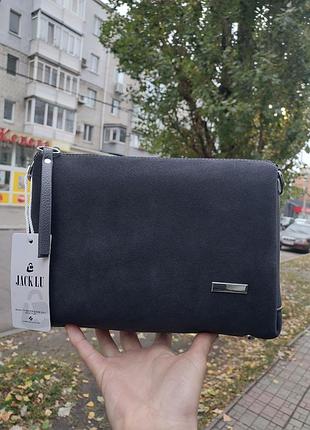 Сумка женская клатч женский замшевый серый через плечо