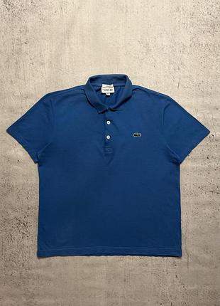 Оригінальне чоловіче сине поло lacoste в ідеальному стані розмір l-xl
