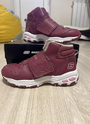 Черевики для дівчаток skechers бордові