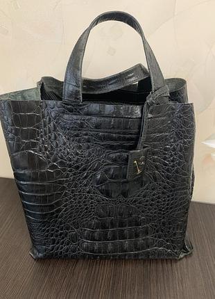 Сумка жіноча furla чорна шкіряна