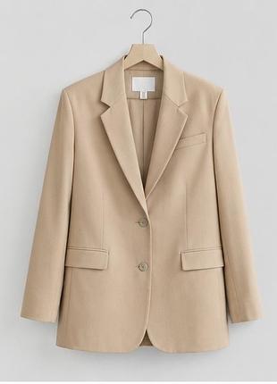 Бежевий жіночий жакет h&m, класичний крій