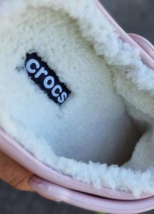 Сабо на меху, утепленные crocs lined m6w8 3