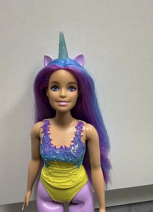 Лялька барбі єдиноріг curvy (пишка) barbie dreamtopia unicorn doll hgr20 mattel оригінал