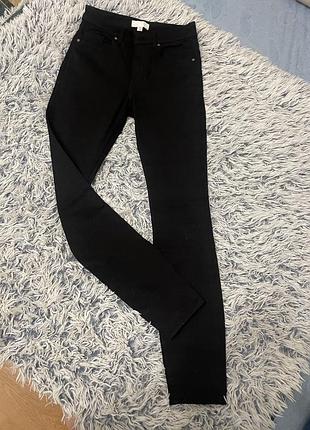 Джинси жіночі h&m скіні чорні, розмір s (36)