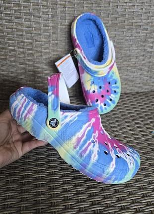 Сабо на меху crocs classic lined w9, w11