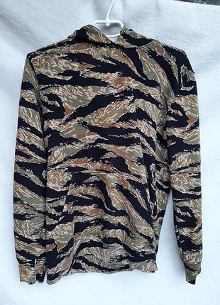 Чоловіче худі h&m l.o.g.g. tiger stripe camo (камуфляж тигр), розмір: m