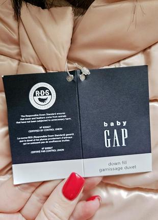 Новая куртка зимняя для девочки gap 80-86см, пух+перо, 12-18месяц, 18-24месяцы, стильная теплая куртка для девочки 10