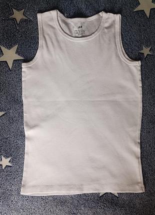 Біла майка для хлопчика h&m 134-140см. 9-10 років в ідеальному стані