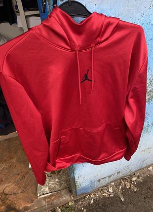 Nike mens jordan therma 23 training pull over hoodie gym red/black