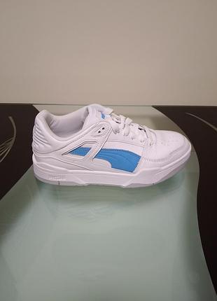Кросівки жіночі puma білі з блакитними вставками