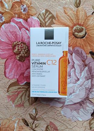 La roche-posay pure vitamin c12 anti-wrinkle anti oxidant renovating serum сыворотка-антиоксидант с витамином с