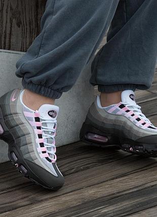 Кроссовки женские nike air max 95 grey black rose