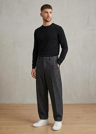 Шерстяные брюки cos wool relaxed-fit tapered trousers/размер eur44(175/76а)