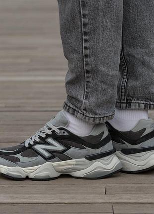 Мужские кроссовки new balance 9060 black white grey