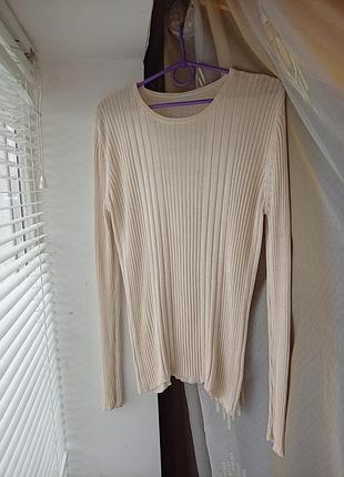 Лонгслів в рубчик 100% silk