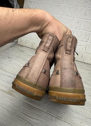 Крутые кожаные кеды diesel 7