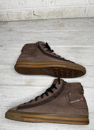 Крутые кожаные кеды diesel 5