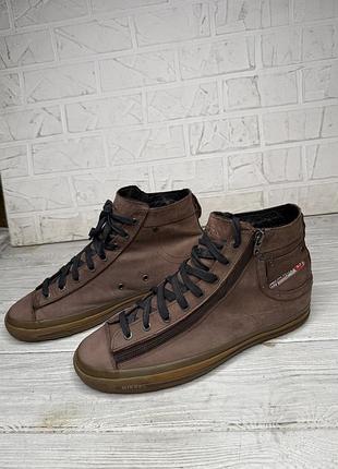 Крутые кожаные кеды diesel 2