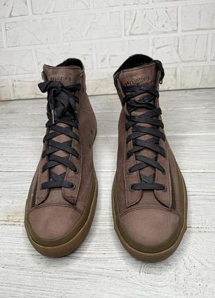 Крутые кожаные кеды diesel 3