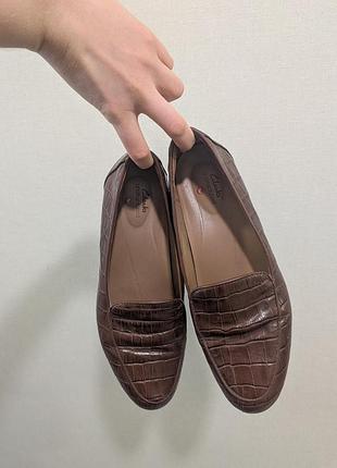 Кожаные лоферы clarks 2