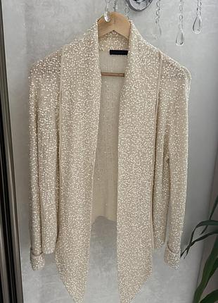 Кардиган кашеміровий donna karan бежевий