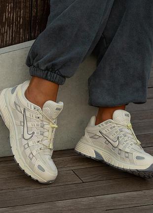 Кросівки жіночі nike p-6000 grey beige rose