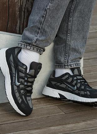Кроссовки мужские nike p-6000 black grey gore-tex