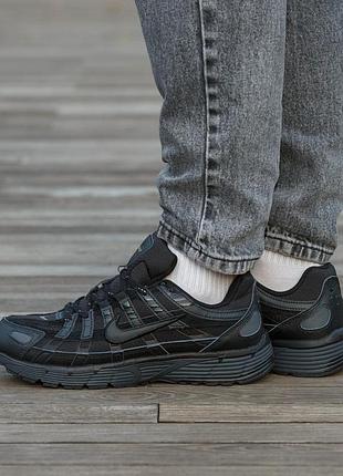 Кроссовки мужские nike p-6000 triple black gore-tex