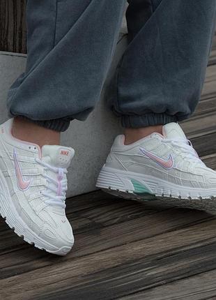 Кросівки жіночі nike p-6000 white pink