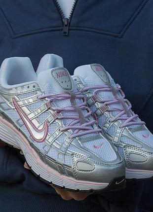 Кроссовки женские nike p-6000 silver pink