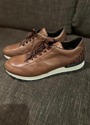 Кросівки чоловічі tod's коричневі шкіряні, розмір 45.5 (30 см)