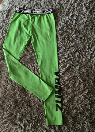 Спортивные лосины zumba wear салатового цвета, размер s