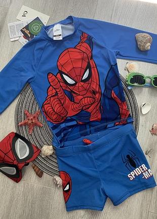 Купальний костюм для хлопчика, захист від сонця upf 50+ "spiderman" на вік 5/6 років (110/116 см), бренд c&a німеччина