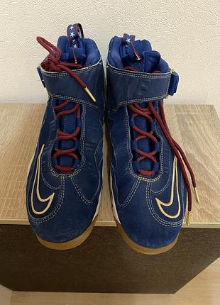 Кросівки чоловічі nike сині з червоними шнурками
