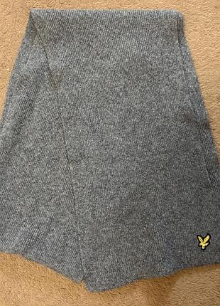Шарф шерстяной lyle &amp; scott с ребристым принтом