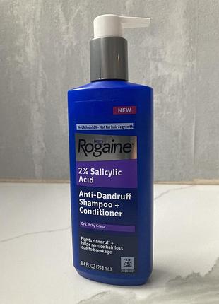 Чоловічий шампунь 2в1 проти лупи men’s rogaine anti-dandruff з 2% саліциловою кислотою, 248 мл