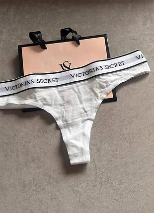 Хлопковые трусики стринги с эластичным поясом оригинал victoria’s secret виктория сикрет