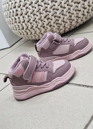 23,26р демисезонные ботинки на флисе для девочки apawwa abq0742r pink