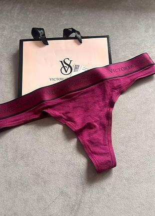 Бавовняні трусики стрінги з еластичним поясом оригінал victoria’s secret вікторія сікрет
